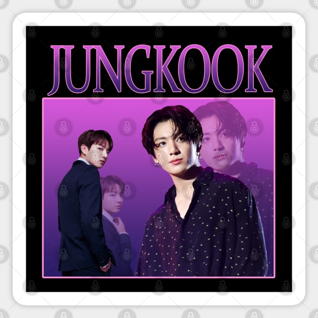 Jungkook- bts retro vintage Sticker by chidees